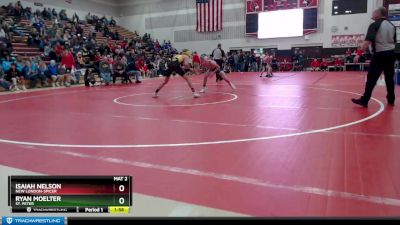 120 lbs Champ. Round 2 - Isaiah Nelson, New London-Spicer vs Ryan Moelter, St. Peter