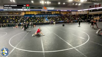 106 lbs 15th Place Match - Ashton Landherr, Linn-Mar vs Ethan Bell, Aurora (Marmion Academy)