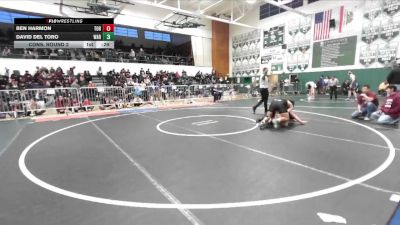 175 lbs Cons. Round 2 - Ben Harmon, Torrance vs David Del Toro, Warren