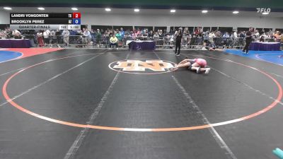 132 lbs Quarterfinal - Landri VonGonten, TX vs Brooklyn Perez, AZ