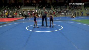 61 lbs Rr Rnd 5 - Hagen Holladay, Clinton Youth Wrestling vs Scarlet Martinez, Tulsa Blue T Panthers