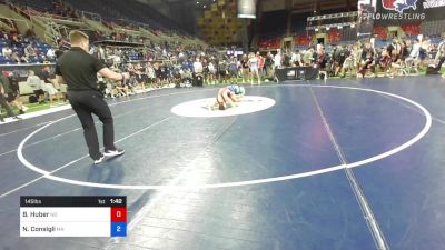 145 lbs Cons 32 #1 - Byson Huber, North Dakota vs Nate Consigli, Massachusetts