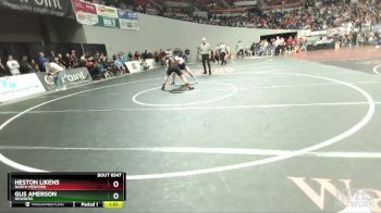 6A-150 lbs Semifinal - Gus Amerson, Newberg vs Heston Likens, North Medford