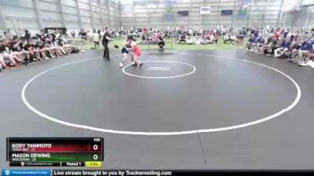 106 lbs 2nd Wrestleback (8 Team) - Kody Tanimoto, Texas Red vs Mason Dewing, Wisconsin