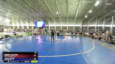 132 lbs Round 2 (8 Team) - Garet Huston, South Dakota vs Teag Saito, New Jersey