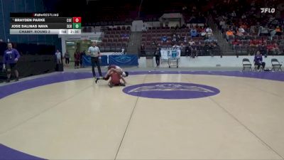 125 lbs Champ. Round 2 - Brayden Parke, Coe vs Jose Salinas Nava, Schreiner