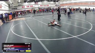 92 lbs Round 1 - Taylor Hunt, Nebraska Boyz vs Grayden Japp, Nebraska Wrestling Academy