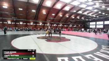 157 lbs Champ. Round 1 - Tyler Rossini, Oswego State vs Yunte Trattner, Ithaca