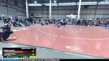 105 lbs Champ. Round 1 - Cole Kuntz, Southern Idaho Wrestling Club vs Carson Ball, West Minico