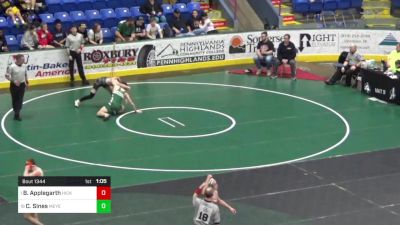 147 lbs Round Of 16 - Bryson Applegarth, Hickory vs Caleb Sines, Meyersdale