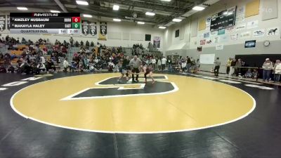 155 lbs Quarterfinal - Kinzley Nusbaum, Burns/Pine Bluffs vs Makayla Haley, Cheyenne East