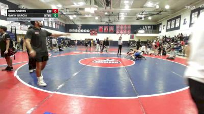 134 lbs Semifinal - Gavin Garcia, Rim Of The World High School vs Khoi Cortes, RBWC (Rancho Bernardo Wrestlin