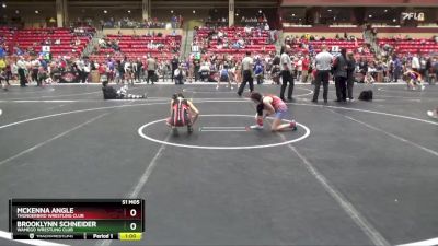 80 lbs Cons. Round 1 - Brooklynn Schneider, Wamego Wrestling Club vs McKenna Angle, Thunderbird Wrestling Club