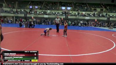 90 lbs Cons. Round 1 - Enzo Riggio, Poynette Panther Youth Wrestli vs Graham Crawford, Jesup Mat Club