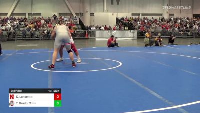 285 lbs 3rd Place - Christian Lance, Nebraska vs Tate Orndorff, Ohio State