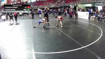 75 lbs Cons. Round 2 - Mason Ebner, Kearney MatCats Wrestling Club vs Colesyn Forbes, Plainview