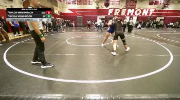 140 lbs 3rd Place Match - Khloe Meisenbach, South San Francisco H S vs Shyla Volk-wood, John H Pitman