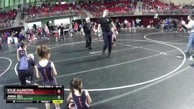 48-51 lbs Semifinal - Kylie Allington, Southern Wrestling Club vs Anna Gill, Beatrice Wrestling Club