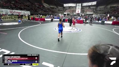 85 lbs Cons. Round 5 - Kenai Cifuentes, Crossroads YITA Tigers SF Wrestling Club vs Ke-Pel Simms, Unattached