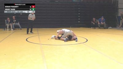 132 lbs Round Of 16 - Josiah Fogarty, Indian Land vs Henry Dare, Lucy Beckham