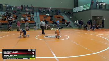 128 lbs Round 2 - Vincent Moore, Grissom Hs vs Omar Badovie, James Clemens HS
