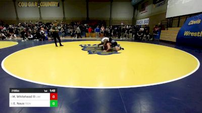 218 lbs Round Of 16 - Melvin Whitehead Lll, Liberty (NV) vs Ethan Naus, Frontier