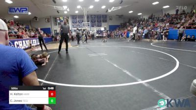 58 lbs Rr Rnd 1 - Huxley Kelton, Harrah Little League Wrestling vs Canyon Jones, Tecumseh Take Down Club