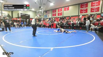 144 lbs Round Of 32 - Zach Brady, East Central HS vs Diezl Purdom, Checotah
