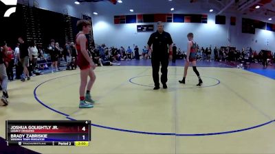 97 lbs 1st Place Match - Joshua Golightly Jr., Legacy Dragons vs Brady Zabriskie, Virginia Team Predator