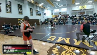 84 lbs Quarterfinal - Kade Kirk, Powell Middle School vs Ronnie Goodman, Cody Middle School