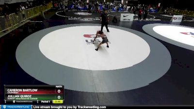 70 lbs Quarterfinal - Cameron Bartlow, California vs Jullian Quiroz, Sunkist Kids/Monster Garage