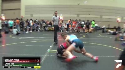 116 lbs Placement - Kennedy Unrue, Ragin Raisins WC vs Ivy Grant, Ares