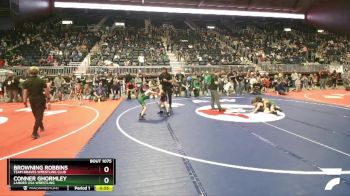 63 lbs Champ. Round 2 - Conner Ghormley, Lander USA Wrestling vs Browning Robbins, Team Braves Wrestling Club