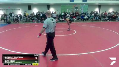 133 lbs Cons. Semi - Ryan Kelly, Delaware Valley University vs Anthony Portillo, Alvernia University