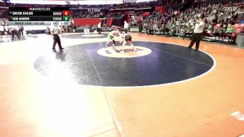 1A 126 lbs 3rd Place Match - Ian Akers, Peoria (Notre Dame) vs Devin Ehler, Fithian (Oakwood)