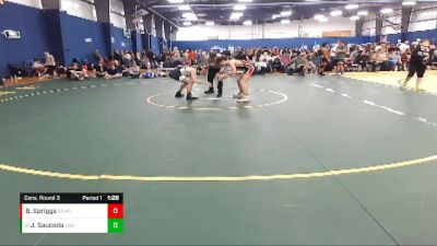 132 lbs Cons. Round 3 - JohnnyRigo Sauceda, Legacy Wrestling Academy vs Brayden Spriggs, Glenns Ferry Wrestling Club