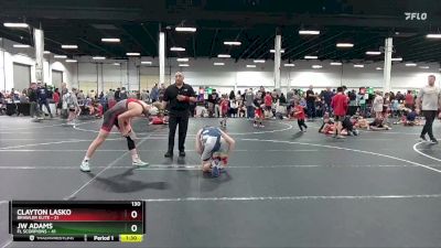 130 lbs Round 7 (8 Team) - Clayton Lasko, Brawler Elite vs JW Adams, FL Scorpions