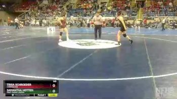 145 lbs Champ. Round 1 - Trisa Schroeder, Carrington vs Samantha Hotten, West Fargo United
