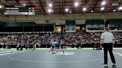 215-2A/1A 1st Place Match - Adin Hastings, Williamsport vs Nate McDaniel, Stephen Decatur