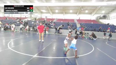 42 lbs Cons. Semi - Leo Wilson, Northside Wrestling Club vs Amaya Flores, Green River Grapplers