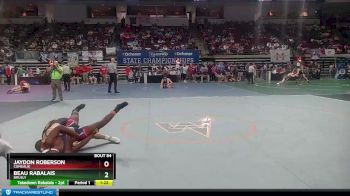 D 2 160 lbs Champ. Round 2 - Jaydon Roberson, Comeaux vs Beau Rabalais, Brusly