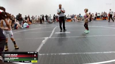 50 lbs Quarterfinal - Zane Enriquez, Takedown Elite vs Asher Wilbur, Predator Wrestling