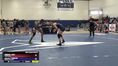 170 lbs 3rd Place Match - Kalila Shrive, Menlo College vs Abena Adu, Vanguard