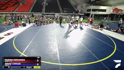 120 lbs Placement Matches (8 Team) - Madden Hernandez, Idaho 1 vs SERGIO CANALES, Hawaii