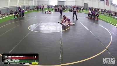 106 lbs Semifinal - Victoria Armenderiz, Yerington vs Jayden Peralta, Coral Academy - North