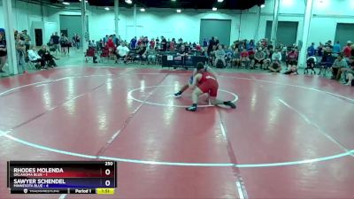 250 lbs Semis & 3rd Wb (16 Team) - Rhodes Molenda, Oklahoma Blue vs Sawyer Schendel, Minnesota Blue