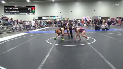 145 lbs Cons. Semi - Nevaeh Brown, Bonner Springs vs Aaliah Garza, Garden City Wrestling Club