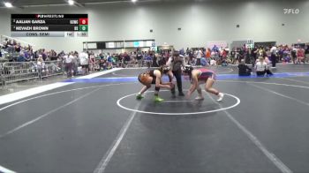 145 lbs Cons. Semi - Nevaeh Brown, Bonner Springs vs Aaliah Garza, Garden City Wrestling Club