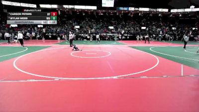 50 lbs Quarterfinal - Carson Peters, GFF3 vs Mylan Webb, WKA2