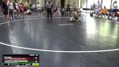 80 lbs Cons. Semi - Oj Hall, North DeSoto Wrestling Academy vs Maddox Westenbarger, Blackman Wrestling